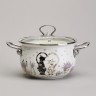 Набор кастрюль эмалированный, серия "lavender cats" 4пр. 2,0/2,8л диа.18/20см Agness (943-102)