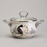 Набор кастрюль эмалированный, серия "lavender cats" 4пр. 2,0/2,8л диа.18/20см Agness (943-102)