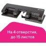 Дырокол металлический на 2-4 отверстия Brauberg "HL-4" до 15 л черный 221160 (1) (89500)