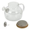 Чайник заварочный 900 мл Бочонок, жаропрочное стекло, спиральное сито, DASWERK, 608644 (1) (96597)