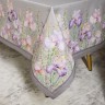 Скатерть "ирисы" 160х220см ,серый, 100% хлопок,твил пропитка Lefard (850-755-21)
