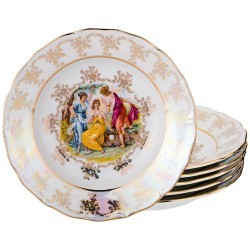 Набор суповых тарелок из 6 шт."мадонна" диаметр 24 см. Elisabeth Bohemia Original (662-690)
