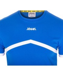 Футболка тренировочная детская JCT-1040-071, хлопок, синий/белый, детская (434655)
