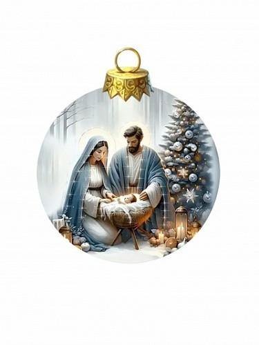 Новогодний шар Молекула Рождества с кристаллами Swarovski (3136)