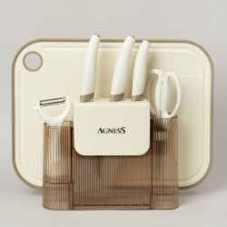 Набор кухонных предметов 7шт цвет айвори Agness (671-029)