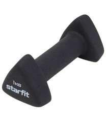 Гантель неопреновая STARFIT DB-205 1 кг, черный (1740206)