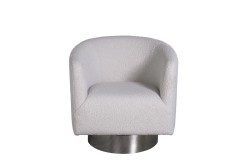 Кресло вращающееся, иск.каракуль серый 79*74*79cм (TT-00010189)