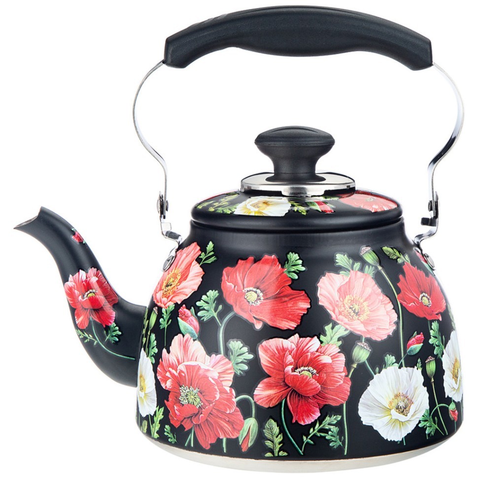 Чайник agness "маки" со встроенным свистком и фильтром 1500 мл Agness (916-408)