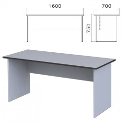 Стол письменный Монолит 1600х700х750 мм цвет серый СМ3.11/640094 (1) (92088)