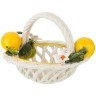Изделие художественно-декоративное "круглая корзинка с лимонами" 20*18 см  высота 14,5 см ORGIA (335-369)