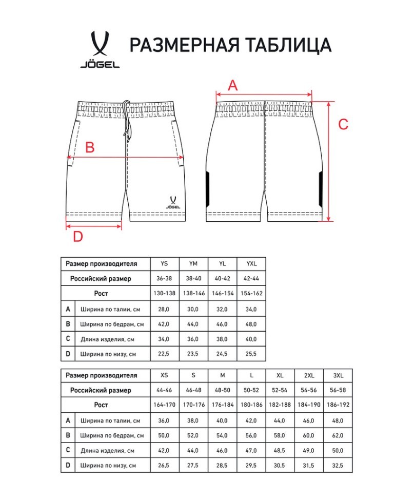 Шорты тренировочные JOGEL CAMP 2 Training Poly Shorts, темно-синий (2112269)