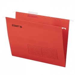 Подвесные папки А4 350х240 мм до 80 л к-т 10 шт красные картон STAFF 270931 (1) (93172)
