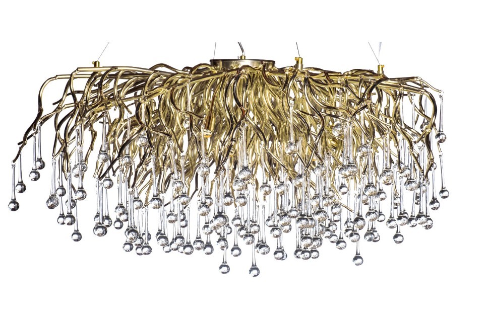 Люстра круглая d.120*h.38см, металл цвет золото (TT-00013463)