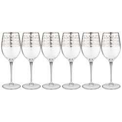 Набор бокалов для вина из 6 штук 380мл "athene platino" ART DECOR (326-091)