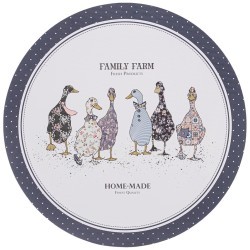 Набор подстановочных салфеток "family farm" из 4 шт., экокожа, диаметр=38 см Lefard (771-127)