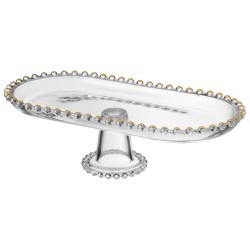 Блюдо сервировочное "golden charm" на ножке, 30*15*8,5 см Lefard (345-501)