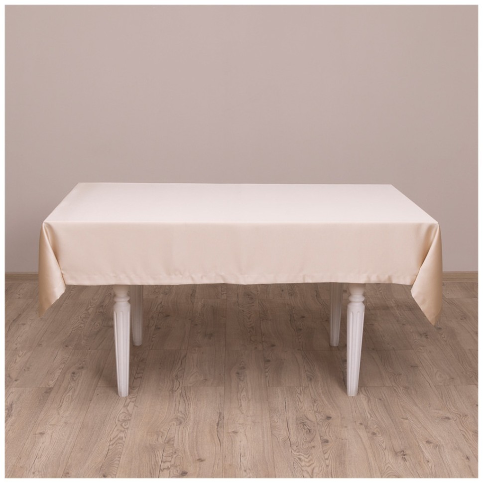 Скатерть сатин золото 140х180см евроуголок 100% полиэстер Lefard (850-908-2)