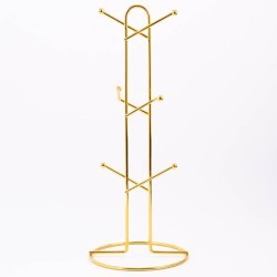 Набор кружек 6 шт 370 мл на подставке 7пр фарфор/металл LR (12083)