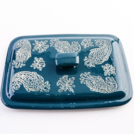 Кастрюля с крышкой 850 мл керамика LR (60369)