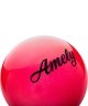 Мяч для художественной гимнастики AGB-102, 15 см, красный, с блестками (402278)