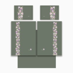 Кпб семейный "irises" зеленый, сатин, хлопок 100%, подод.150х210-2шт, пр.240х240-1шт, нав.50х70-2шт Lefard (989-002-13)