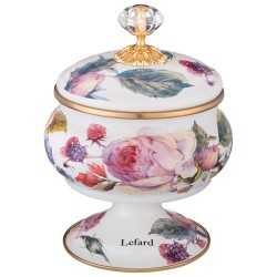 Сахарница на ножке lefard с крышкой,серия винтаж, 0,85л диаметр=14 см. высота=19 см. Lefard (950-708)