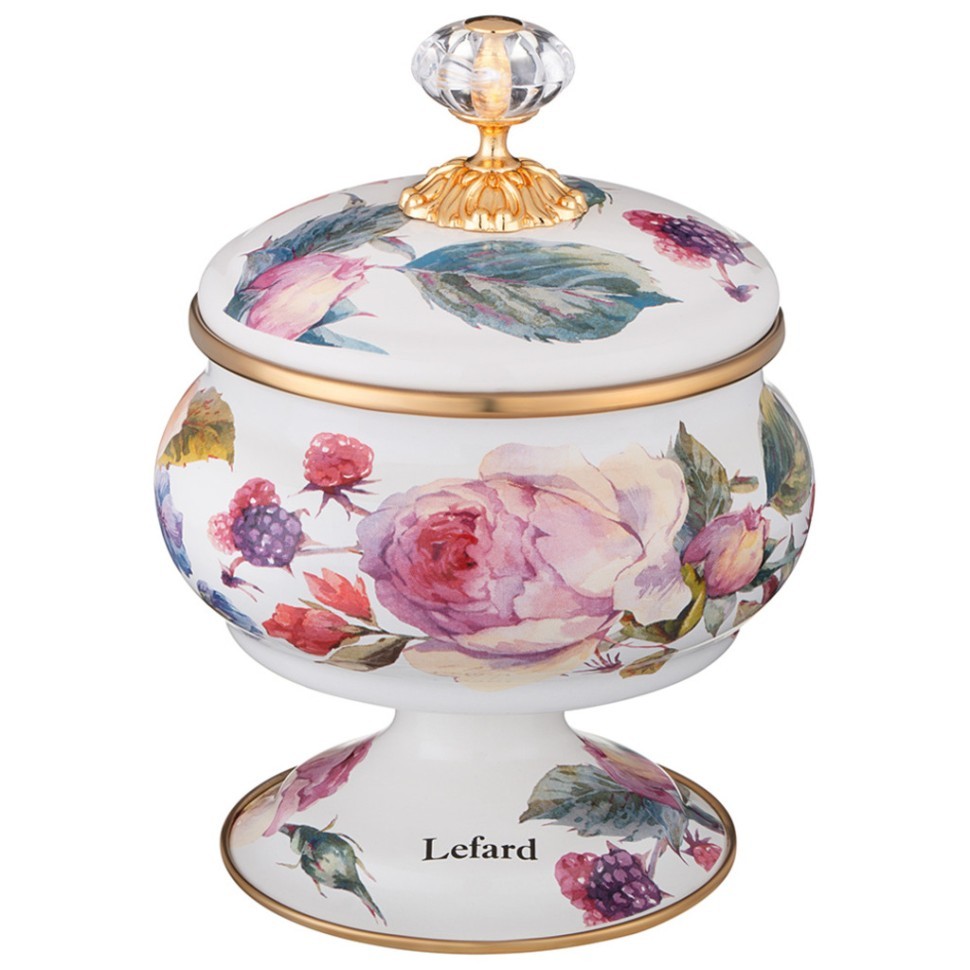 Сахарница на ножке lefard с крышкой,серия винтаж, 0,85л диаметр=14 см. высота=19 см. Lefard (950-708)