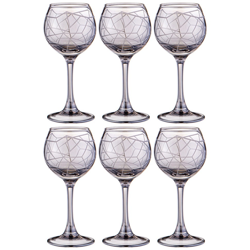 Набор рюмок из 6 шт "графика" графит 85 мл Lefard (194-950)
