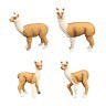 Набор фигурок животных серии "Мир диких животных": Семья лам, 4 предмета (2 ламы и 2 детеныша) (MM211-213)