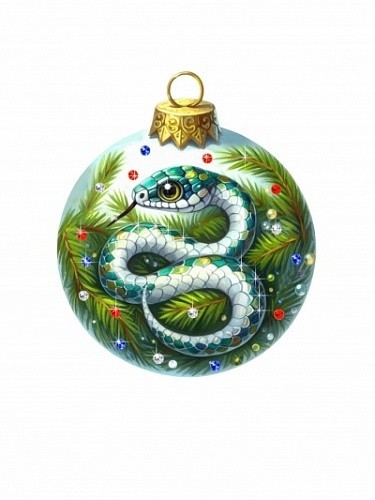 Новогодний шар Сказочное украшение с кристаллами Swarovski (3116)
