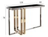 Консоль черн.стекло/хром+золото 120*40*78см (TT-00010390)