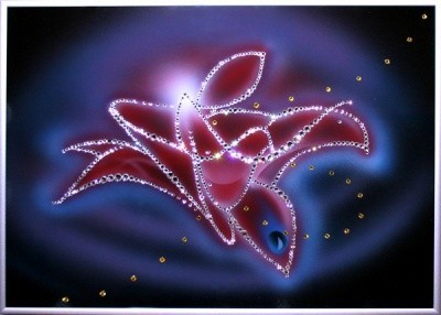 Картина Аленький цветочек с кристаллами Swarovski (1050)