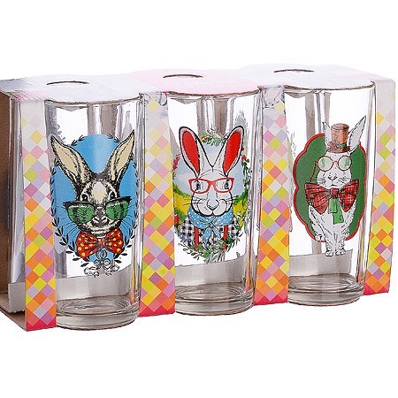 Набор стаканов 230мл 6шт"Зайцы пижоны"(х4) " (146-Д-1)
