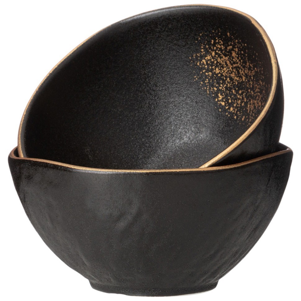 Набор салатников bronco "midnight gold" 2 шт. 11,5*6 см 250 мл Bronco (42-427)