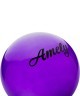 Мяч для художественной гимнастики AGB-101, 15 см, фиолетовый, с блестками (402282)
