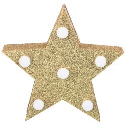 Фигурка с подсветкой "звезда" цвет: золото 16*3*16 см Lefard (854-018)