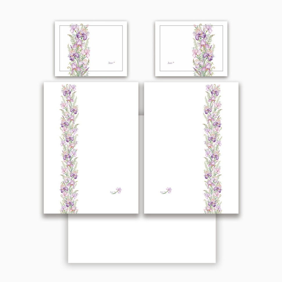 Кпб семейный "irises" белый, сатин, хлопок 100%, подод.150х210-2шт, пр.240х240-1шт, нав.50х70-2шт Lefard (989-002-15)