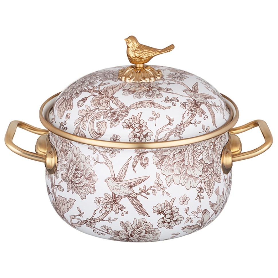 Кастрюля эмалированная lefard с крышкой, серия royal garden 2,1л, диа.16см подходит для индукцион.пл Lefard (950-717)