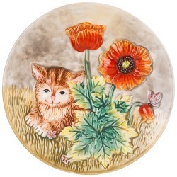 Тарелка декоративная lefard "котенок и маки" 20,5*2,5 см Lefard (59-708)