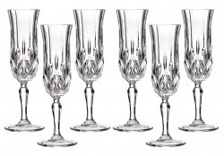 Набор бокалов для шампанского из 6 шт."опера" 130 мл. высота=20.5 см. Rcr Cristalleria (D-305-069) 