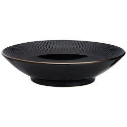 Тарелка суповая "Crocus" чёрная 22,5 см - TT-00008404