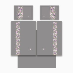 Кпб семейный "irises" серый, сатин, хлопок 100%, подод.150х210-2шт, пр.240х240-1шт, нав.50х70-2шт Lefard (989-002-14)