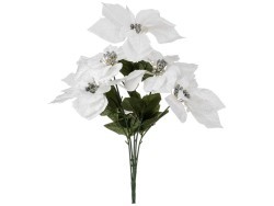 Цветок искусственный "букет пуансетий" из 2-х частей высота=50 см. Lefard (241-1304)