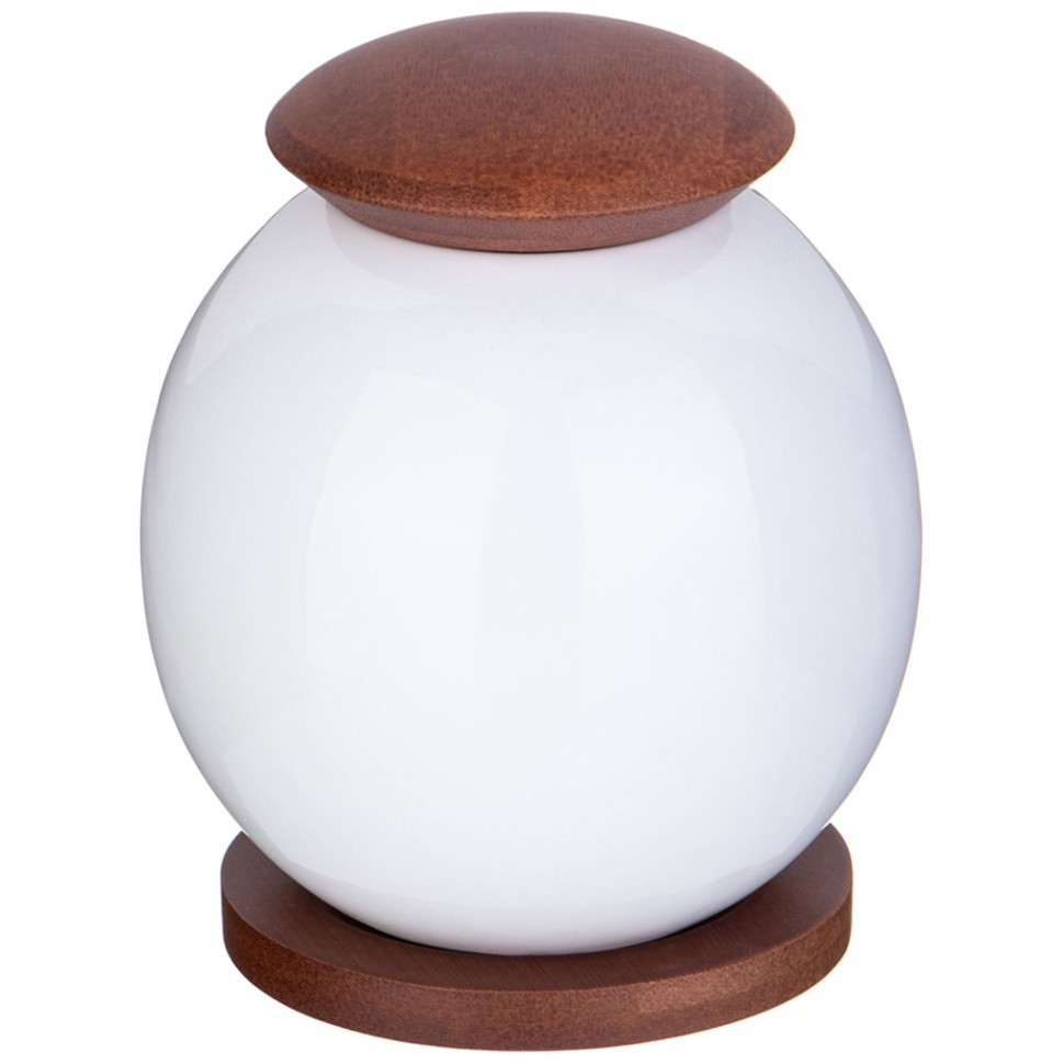 Банка с дерев. крышкой lefard "native" 11*13 см 600 мл на дерев. подставке Lefard (587-204)