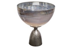 Чаша стекл.на металл. основании цвет серебро d24*26см - TT-00005559