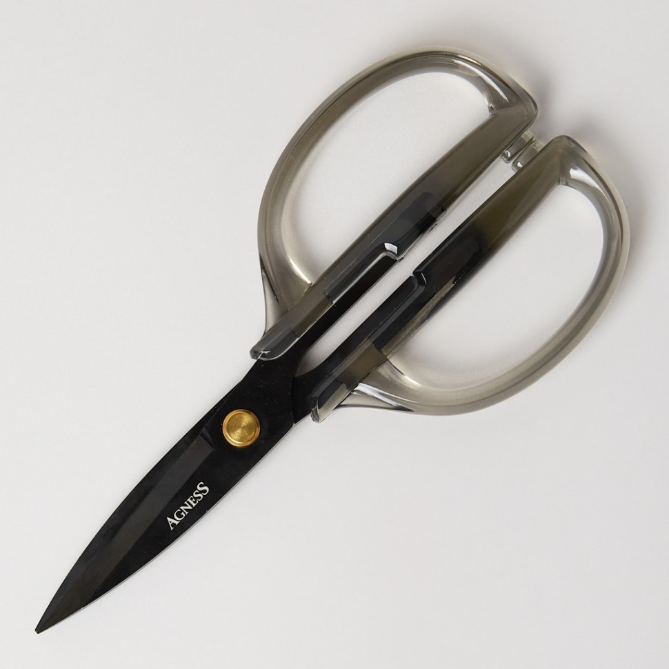 Кухонные ножницы цвет графит, гальванопокрытие, 19,5см Agness (671-028)