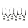 Набор бокалов для шампанского из 6 шт."клаудия" 180 мл.  высота=17,5 см Crystalex (674-250)