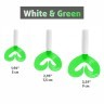 Твистер Helios Credo Double Tail 3,54"/9 см, цвет White & Green 5 шт HS-28-016 (78095)