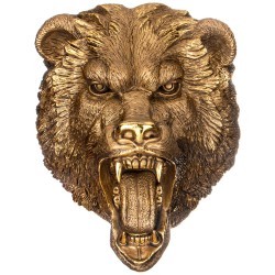 Панно "голова медведя" н-44см,l-30см цвет: бронза с позолотой Lefard (169-775)