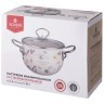 Кастрюля agness эмалированная со стеклянной крышкой серия "flower story", 2,0 л диа. 18см Agness (943-096)
